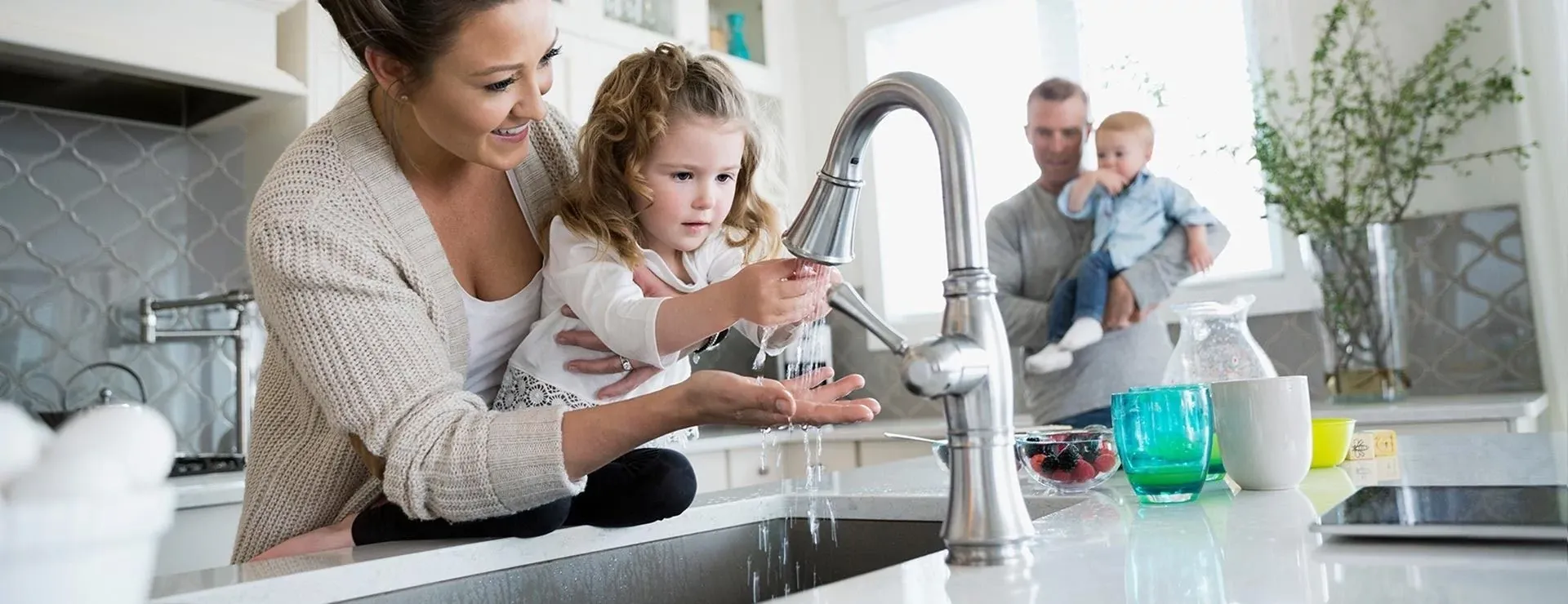 Family enjoying clean Culligan water